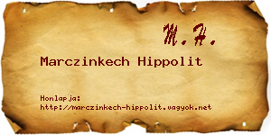 Marczinkech Hippolit névjegykártya